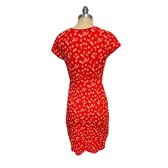 BODEN Phoebe casual jersey Dress orange sunset jungle bloom 6P petite - Picture 4 of 6